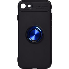 Купить Чехол-накладка TOTO Car Magnetic Ring TPU Case Apple iPhone 7/8/SE 2020 Black/Blue, фото , характеристики, отзывы