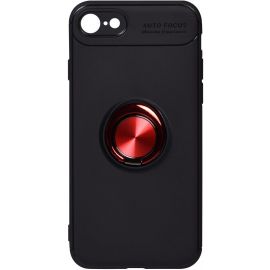 Придбати Чехол-накладка TOTO Car Magnetic Ring TPU Case Apple iPhone 7/8/SE 2020 Black/Red, image , характеристики, відгуки