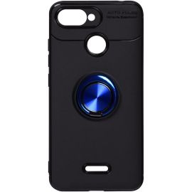 Купить Чехол-накладка TOTO Car Magnetic Ring TPU Case Xiaomi Redmi 6A Black/Blue, фото , характеристики, отзывы