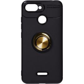 Купить Чехол-накладка TOTO Car Magnetic Ring TPU Case Xiaomi Redmi 6A Black/Gold, фото , характеристики, отзывы