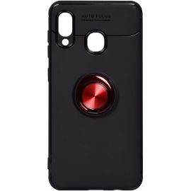 Купить Чехол-накладка TOTO Car Magnetic Ring TPU Case Samsung Galaxy A20/A30 Black/Red, фото , характеристики, отзывы