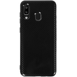 Придбати Чехол-накладка TOTO TPU Carbon Fiber 2,0mm Case Samsung Galaxy A20/A30 Black, image , характеристики, відгуки