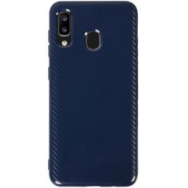 Купить Чехол-накладка TOTO TPU Carbon Fiber 2,0mm Case Samsung Galaxy A20/A30 Navy Blue, фото , характеристики, отзывы