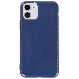 Купить Чехол-накладка TOTO TPU Carbon Fiber 2,0mm Case Apple iPhone 11 Navy Blue, фото , характеристики, отзывы