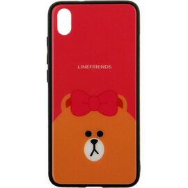 Купить Чехол-накладка TOTO Cartoon Print Glass Case Xiaomi Redmi 7A Line friends Brown, фото , характеристики, отзывы