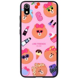 Придбати Чехол-накладка TOTO Cartoon Print Glass Case Xiaomi Redmi 7A Line friends Linc, image , характеристики, відгуки