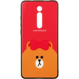 Купить Чехол-накладка TOTO Cartoon Print Glass Case Xiaomi Mi 9T/Mi 9T Pro/Redmi K20/K20 Pro Line friends Brown, фото , характеристики, отзывы