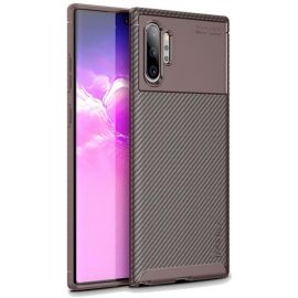 Купить Чехол-накладка Ipaky Carbon Fiber Series/Soft TPU Case Samsung Galaxy Note 10+ Coffee, фото , характеристики, отзывы