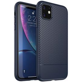 Купить Чехол-накладка Ipaky Moosy Series/TPU With Carbon Fiber Case Apple iPhone 11 Blue, фото , характеристики, отзывы