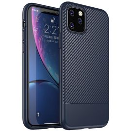 Придбати Чехол-накладка Ipaky Moosy Series/TPU With Carbon Fiber Case Apple iPhone 11 Pro Blue, image , характеристики, відгуки