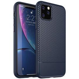 Купить Чехол-накладка Ipaky Moosy Series/TPU With Carbon Fiber Case Apple iPhone 11 Pro Blue, фото , характеристики, отзывы