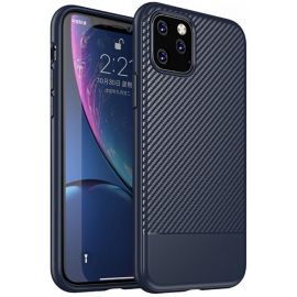 Купить Чехол-накладка Ipaky Moosy Series/TPU With Carbon Fiber Case Apple iPhone 11 Pro Max Blue, фото , характеристики, отзывы