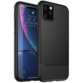 Купить Чехол-накладка Ipaky Moosy Series/TPU With Carbon Fiber Case Apple iPhone 11 Pro Max Black, фото , характеристики, отзывы