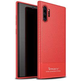 Придбати Чехол-накладка Ipaky Moosy Series/TPU With Carbon Fiber Case Samsung Galaxy Note 10+ Red, image , характеристики, відгуки