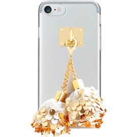Купить Чехол-накладка DDPOP Spangle Ball case iPhone 7 White/Gold, фото , характеристики, отзывы