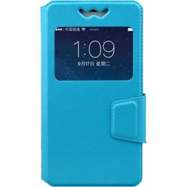 Купить Чехол-книжка TOTO Book Silicone Slide Universal Cover With Window 4.5'-4.8' Blue, фото , характеристики, отзывы