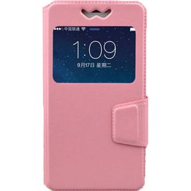 Купить Чехол-книжка TOTO Book Silicone Slide Universal Cover With Window 5.3'-5.5' Pink, фото , характеристики, отзывы