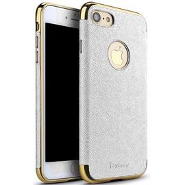 Купить Чехол-накладка Ipaky Chrome connector + Leather Back case iPhone 7 Plus White/Gold, фото , характеристики, отзывы