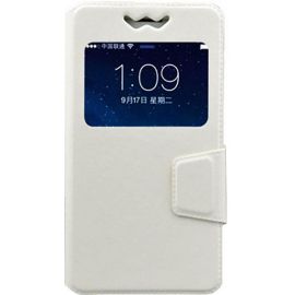 Купить Чехол-книжка TOTO Book Silicone Slide Universal Cover With Window 5.3'-5.5' White, фото , характеристики, отзывы