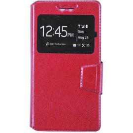 Купить Чехол-книжка TOTO Book Silicone Slide Universal Cover With Window 4.3'-4.8' Rose Red, фото , характеристики, отзывы