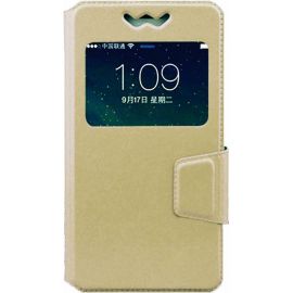 Придбати Чехол-книжка TOTO Book Silicone Slide Universal Cover With Window 5.3'-5.8' Gold, image , характеристики, відгуки