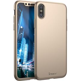 Купить Чехол-накладка Ipaky 360 PC Full Protection case iPhone X Gold, фото , характеристики, отзывы