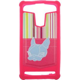 Придбати Чехол-накладка TOTO Universal TPU case with image 5,5" Dog Pink, image , характеристики, відгуки