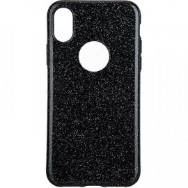 Купить Чехол-накладка TOTO 2 in1 tpu + glitter paper case iPhone X Black, фото , характеристики, отзывы