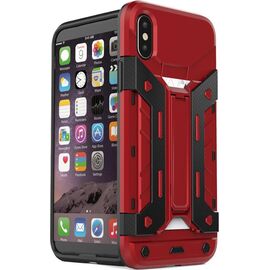 Купить Чехол-накладка TOTO With Card insert function Amor Back Cover case iPhone X Red, фото , характеристики, отзывы