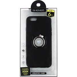 Придбати Чехол-накладка SHENGO Soft-touch holder TPU Case iPhone 6/6S Black, image , характеристики, відгуки
