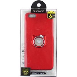 Придбати Чехол-накладка SHENGO Soft-touch holder TPU Case iPhone 6 Plus/6S Plus Red, image , характеристики, відгуки