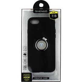 Купить Чехол-накладка SHENGO Soft-touch holder TPU Case iPhone 7 Black, фото , характеристики, отзывы