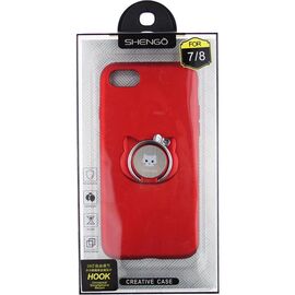 Купить Чехол-накладка SHENGO Soft-touch holder TPU Case iPhone 7 Red, фото , характеристики, отзывы