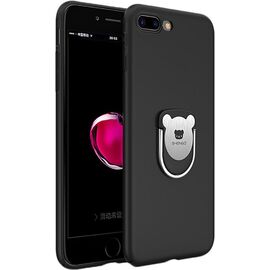 Придбати Чехол-накладка SHENGO Soft-touch holder TPU Case iPhone 7 Plus Black, image , характеристики, відгуки