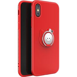 Купить Чехол-накладка SHENGO Soft-touch holder TPU Case iPhone X Red, фото , характеристики, отзывы