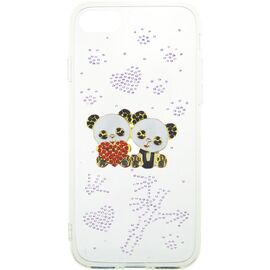 Придбати Чехол-накладка TOTO TPU case with stones iPhone 7/8/SE 2020 Panda Transparent, image , характеристики, відгуки