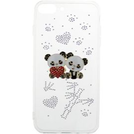 Придбати Чехол-накладка TOTO TPU case with stones iPhone 7 Plus/8 Plus Panda Transparent, image , характеристики, відгуки