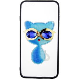 Придбати Чехол-накладка TOTO TPU Case Decorative Stones IPhone 6 Plus/6S Plus Cat Blue, image , характеристики, відгуки