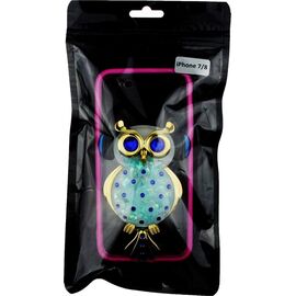 Придбати Чехол-накладка TOTO TPU Stones Case iPhone 7/8/SE 2020 Owl in Headphones Blue, image , характеристики, відгуки