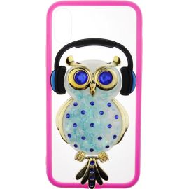 Придбати Чехол-накладка TOTO TPU Stones Case IPhone X Owl in Headphones Blue, image , характеристики, відгуки