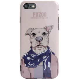 Купить Чехол-накладка PUZOO TPU Glossy Shiny Powder Art dog iPhone 7/8/SE 2020 Brown Aboo, фото , характеристики, отзывы