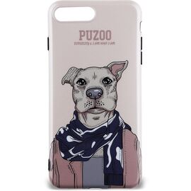 Купить Чехол-накладка PUZOO TPU Glossy Shiny Powder Art dog iPhone 7 Plus/8 Plus Brown Aboo, фото , характеристики, отзывы