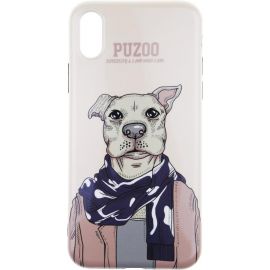 Купить Чехол-накладка PUZOO TPU Glossy Shiny Powder Art dog iPhone X Brown Aboo, фото , характеристики, отзывы