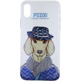 Купить Чехол-накладка PUZOO TPU Glossy Shiny Powder Art dog iPhone X White Ravan, фото , характеристики, отзывы