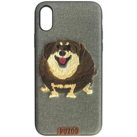Купить Чехол-накладка PUZOO TPU+TPU with stitchwork craft Ballon Dog iPhone X Grey, фото , характеристики, отзывы