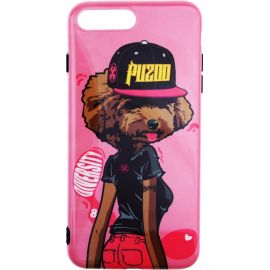 Купить Чехол-накладка PUZOO TPU Glossy Surface IMD Hip Hop iPhone 7 Plus/8 Plus DJ Teddy Pink, фото , характеристики, отзывы