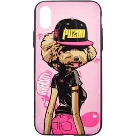 Купить Чехол-накладка PUZOO TPU Glossy Surface IMD Hip Hop iPhone X DJ Teddy Pink, фото , характеристики, отзывы