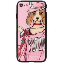 Придбати Чехол-накладка PUZOO Glass Printing with TPU Yuppie iPhone 7/8/SE 2020 Annie Pink, image , характеристики, відгуки