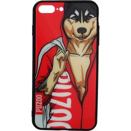 Купить Чехол-накладка PUZOO Glass Printing with TPU Yuppie iPhone 7 Plus /8 Plus Red Du, фото , характеристики, отзывы