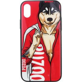 Купить Чехол-накладка PUZOO Glass Printing with TPU Yuppie iPhone X Red Du, фото , характеристики, отзывы